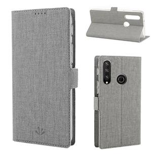 For Huawei Y6p ViLi Side Button Magnetic Suction Type Shockproof TPU + PU Horizontal Flip Protective Case with Card Slot & Holder & Wallet(Grey)