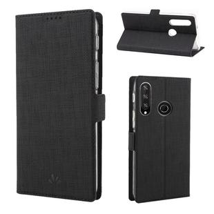 For Huawei Y6p ViLi Side Button Magnetic Suction Type Shockproof TPU + PU Horizontal Flip Protective Case with Card Slot & Holder & Wallet(Black)
