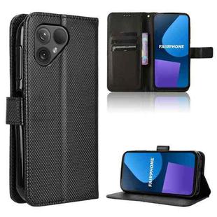 For Fairphone 5 Diamond Texture Leather Phone Case(Black)