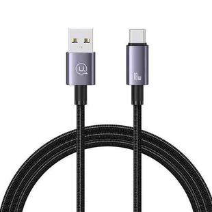 USAMS US-SJ663 USB To Type-C 3A Fast Charge Data Cable, Length: 1.2m(Black)