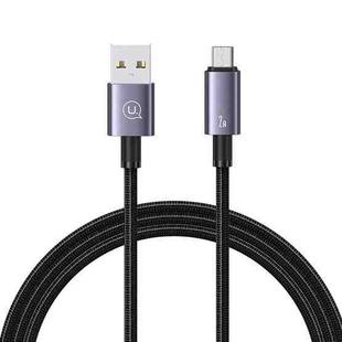 USAMS US-SJ668 USB To Micro USB 2A Fast Charge Data Cable, Length: 1.2m(Black)