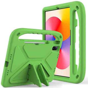 For Huawei MatePad SE 11 2024 Handle EVA Shockproof Tablet Case with Holder(Green)