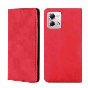 For Motorola Moto G Stylus 2023 4G Skin Feel Magnetic Leather Phone Case(Red)