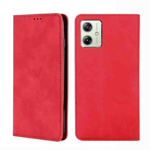 For Motorola Moto G54 5G EU Version Skin Feel Magnetic Leather Phone Case(Red)