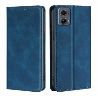 For Motorola Edge 5G 2024 Skin Feel Magnetic Leather Phone Case(Blue)