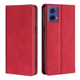 For Motorola Moto G85 5G Skin Feel Magnetic Leather Phone Case(Red)