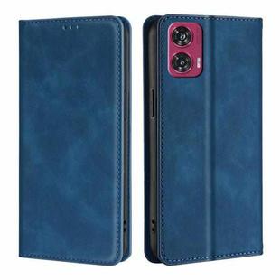 For Motorola Edge 50 Fusion 5G Skin Feel Magnetic Leather Phone Case(Blue)