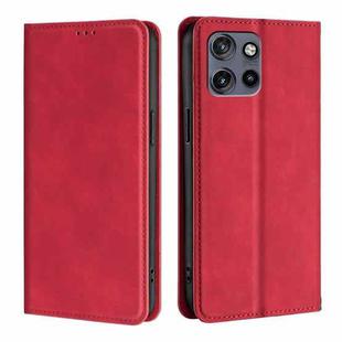 For Motorola Edge 50 Neo 5G Skin Feel Magnetic Leather Phone Case(Red)