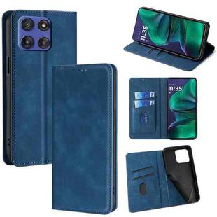 For Motorola Moto G Stylus 5G 2025 Skin Feel Magnetic Leather Phone Case(Blue)