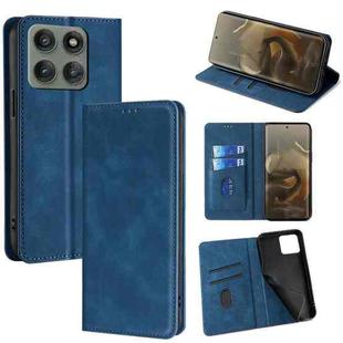 For Motorola Edge 60 Pro 5G Skin Feel Magnetic Leather Phone Case(Blue)