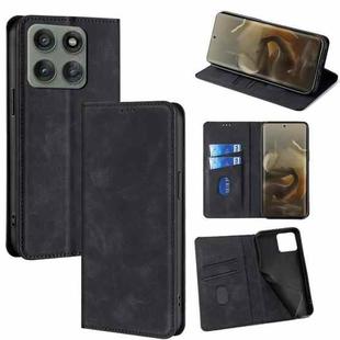 For Motorola Edge 60 Pro 5G Skin Feel Magnetic Leather Phone Case(Black)