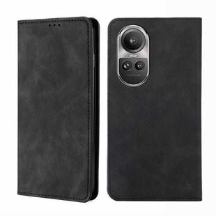 For OPPO Reno 10 5G / Pro 5G Global Skin Feel Magnetic Leather Phone Case(Black)