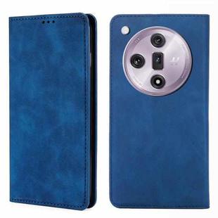 For OPPO Find X7 5G Skin Feel Magnetic Leather Phone Case(Blue)