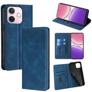 For OPPO A5 Pro 5G Global Skin Feel Magnetic Leather Phone Case(Blue)
