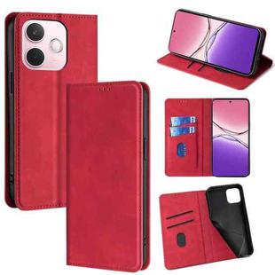 For OPPO A5 Pro 5G Global Skin Feel Magnetic Leather Phone Case(Red)