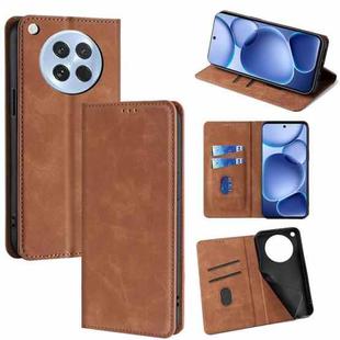 For OPPO Find X8s 5G Skin Feel Magnetic Leather Phone Case(Light Brown)