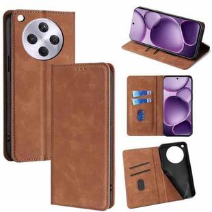 For OPPO Find X8s+ 5G Skin Feel Magnetic Leather Phone Case(Light Brown)