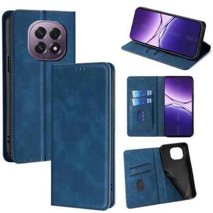 For OPPO A5 5G 2025 Global Skin Feel Magnetic Leather Phone Case(Blue)