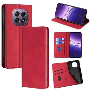 For OPPO A5 5G 2025 Global Skin Feel Magnetic Leather Phone Case(Red)