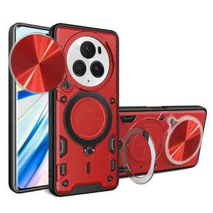 For Honor Magic6 Pro 5G CD Texture Sliding Camshield Magnetic Holder Phone Case(Red)