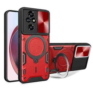 For Honor 200 CD Texture Sliding Camshield Magnetic Holder Phone Case(Red)