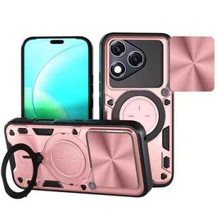 For Honor 400 Lite CD Texture Sliding Camshield Magnetic Holder Phone Case(Pink)