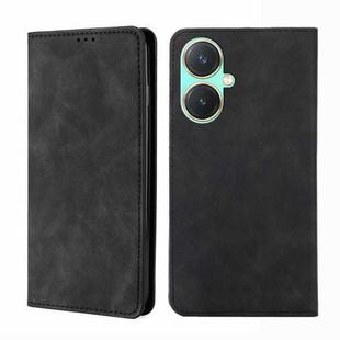 For vivo Y27 4G Skin Feel Magnetic Leather Phone Case(Black)