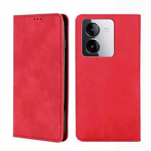 For vivo Y78T 5G / iQOO Z8x 5G Skin Feel Magnetic Leather Phone Case(Red)