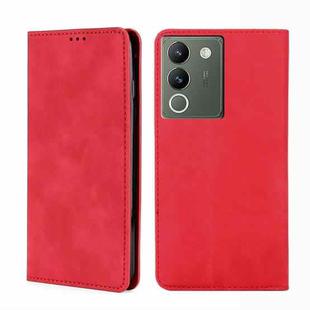 For vivo V29e 5G Skin Feel Magnetic Leather Phone Case(Red)