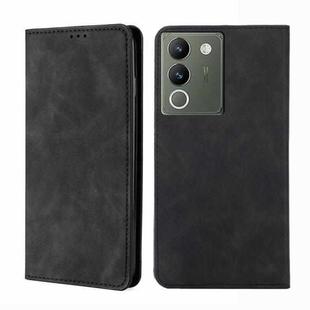For vivo V29e 5G Skin Feel Magnetic Leather Phone Case(Black)