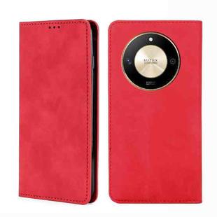 For Honor X50 5G Skin Feel Magnetic Leather Phone Case(Red)