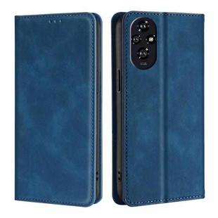 For Honor 200 5G Skin Feel Magnetic Leather Phone Case(Blue)