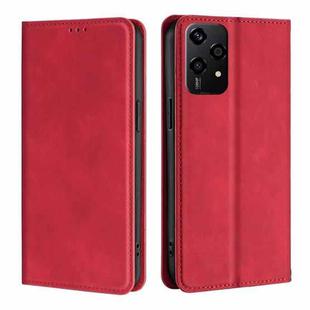 For Honor 200 Lite 5G Global Skin Feel Magnetic Leather Phone Case(Red)