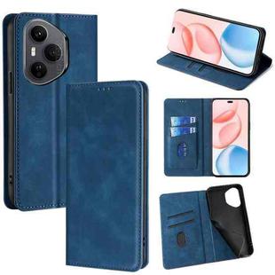 For Honor 400 Pro Global 160.8mm Skin Feel Magnetic Leather Phone Case(Blue)