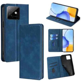 For Honor X60 GT 5G Skin Feel Magnetic Leather Phone Case(Blue)