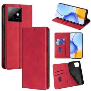 For Honor X60 GT 5G Skin Feel Magnetic Leather Phone Case(Red)
