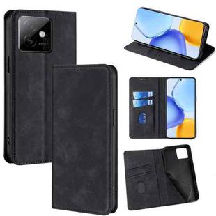 For Honor X60 GT 5G Skin Feel Magnetic Leather Phone Case(Black)