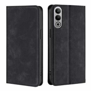 For OnePlus Nord CE4 Skin Feel Magnetic Leather Phone Case(Black)