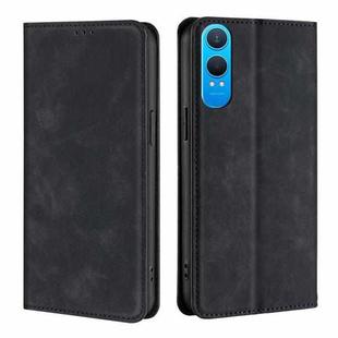 For OnePlus Nord CE 4 Lite 5G Skin Feel Magnetic Leather Phone Case(Black)