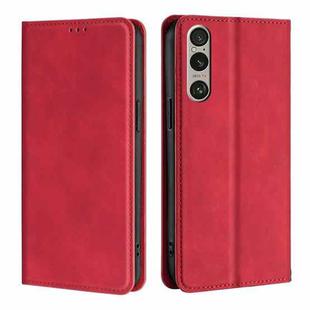 For Sony Xperia 1 VI Skin Feel Magnetic Leather Phone Case(Red)