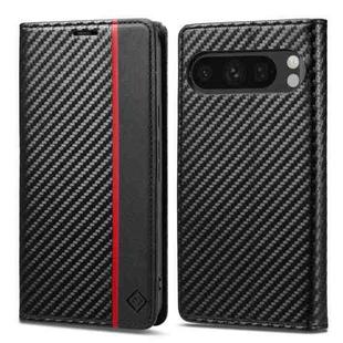 For Google Pixel 10 / 10 Pro LC.IMEEKE Carbon Fiber Leather Phone Case(Vertical Black)