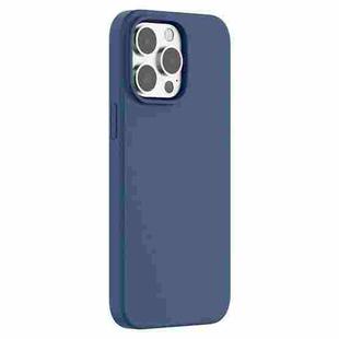 For iPhone 15 Pro Max Mutural Yuemu Series Liquid Silicone Phone Case(Dark Blue)