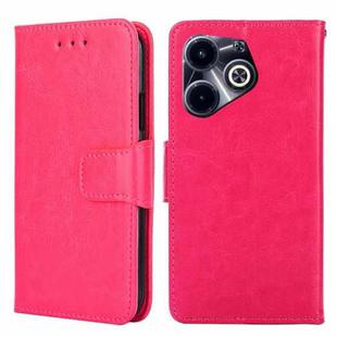 For Infinix Hot 40i Crystal Texture Leather Phone Case(Rose Red)