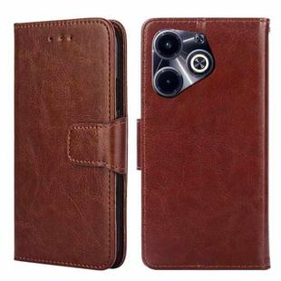 For Infinix Hot 40i Crystal Texture Leather Phone Case(Brown)