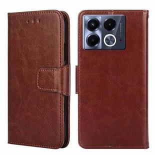 For Infinix Note 40 5G Crystal Texture Leather Phone Case(Brown)