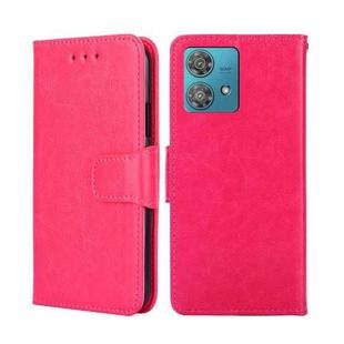 For Motorola Edge 40 Neo 5G Crystal Texture Leather Phone Case(Rose Red)