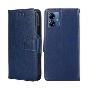 For Motorola Moto G14 Crystal Texture Leather Phone Case(Royal Blue)