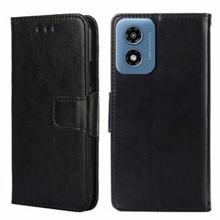 For Motorola Moto G Play 4G 2024 Crystal Texture Leather Phone Case(Black)