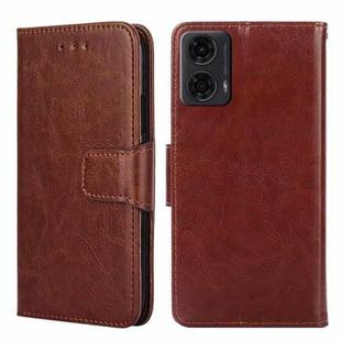 For Motorola Moto G24 4G Crystal Texture Leather Phone Case(Brown)