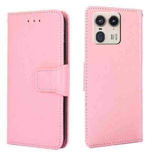 For Motorola Edge 50 Ultra Crystal Texture Leather Phone Case(Pink)